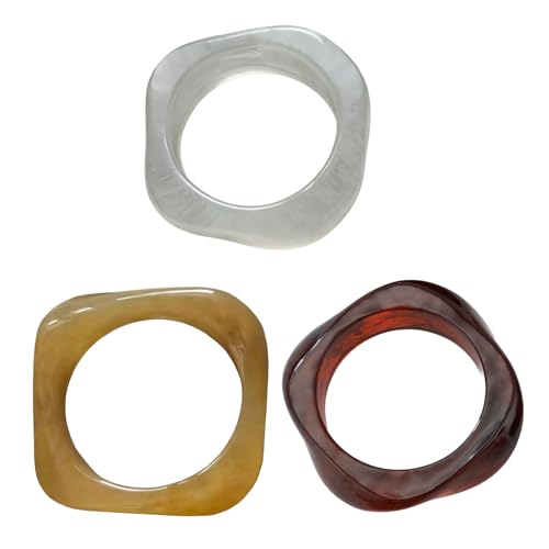 Bracelet géométrique en résine confortable résolvant la gêne au poignet