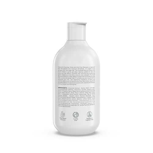 Image of GREEN WORTH GREENWORTH Everyday Shine Anti-Frizz Shampoo For Dry Damaged Thin Hair | Sulphate Free And Paraben Free | With Aloevera & Coconut | For Unisex | Lavender & Vanilla Essential Oil | 300 Ml