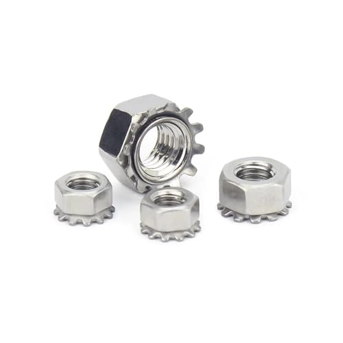 Écrou de blocage denté type K acier inoxydable M5 de haute précision pour assemblages durables