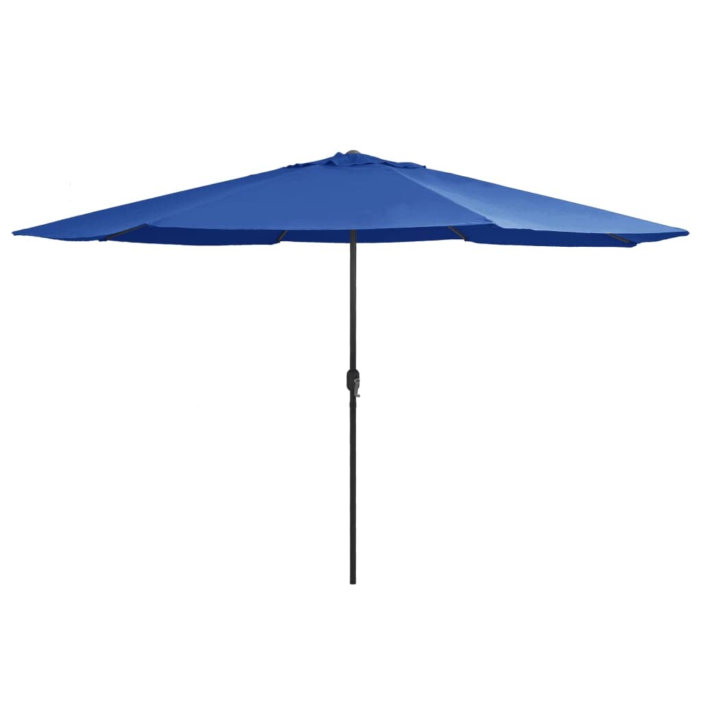 Parasol przeciwsłoneczny z metalowym masztem cm, piaskowobiały, odporna na promieniowanie UV tkanina poliestrowa, duży parasol ogrodowy na taras, mechanizm korbowy, idealna ochrona przed