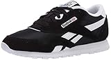 Reebok Boy's Classic Nylon Sneaker, Black/White, 12 Little Kid