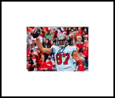 Framed Rob Gronkowski Autograph with Certificate of Authenticity
