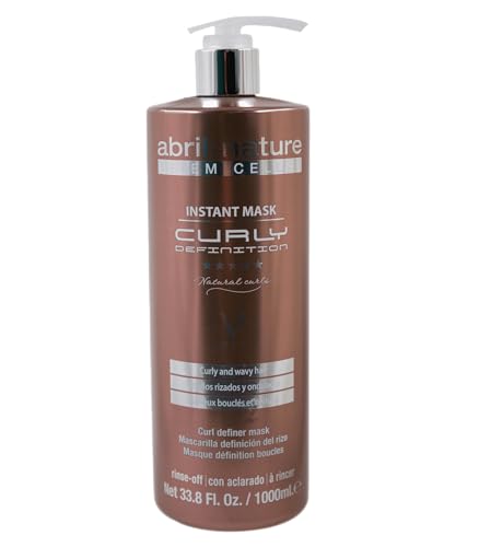 abril et nature - Mascarilla profesional para cabello rizado Curly Definition - Nutre e Hidrata - Define rizos y ondas, sin apelmazar - Controla el encrespado - Pelo más suave y con brillo - 1000ml