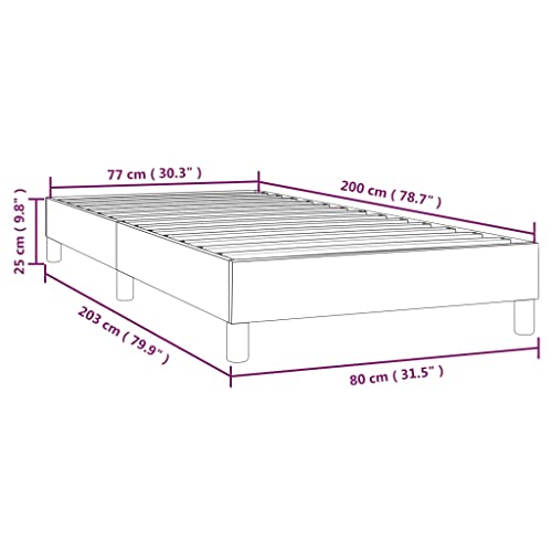 INLIFE Boxspringbett Hellgrau 80x200 cm Samt,16.6kg,3120736 – Bild 3