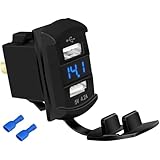 Fegtrtyoa Digital Voltmeter 12V Marine USB für Rocker Switch Dual Ladegerät Nerd Port 4.2A...