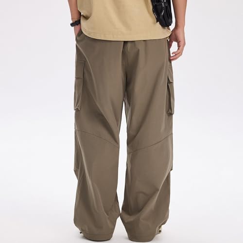 XYXIONGMAO Men's Black Multi-Pocket Cargo Pants Techwear Pleated Overalls Streetwear Joggers Loose Hip Hop Casual Sweatpants4