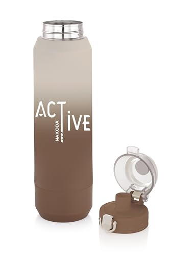 Image of Nakoda Zenon Water Bottles Stainless Steel Insulated Hot & Cold Flask -700ml, Water Bottle Ideal for Home, Office, Gym, Outings, and School - Grey