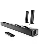 Oakcastle SB80 Split Sound Bar for TV | 120W 2.2 Channel Bluetooth Soundbar with HDMI ARC, Optical, AUX & USB Playback | Home Cinema TV Speakers with Wall Mount & Remote