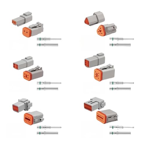 Conector DT de 3 vías macho y hembra en pack de 10 conectores 3P 2