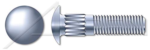 1500 pcs) 1/4"-20 X 1-1/2", Carriage Bolts, Round Head, Ribbed Neck, Part  Thread, A307 Steel, Zinc: Amazon.com: Industrial & Scientific