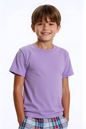 Image of Huata Boys Girls Short Sleeve Tee T-Shirt Crewneck 2 Packs
