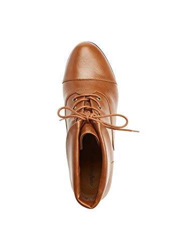 Comfortview Women's Wide Width The Darcy Bootie Lace Up Ankle Boot - 9 M, Black #TOP5