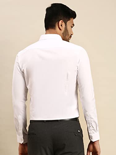 Image of RAMRAJ COTTON Men Full Sleeve Shirt | Prestigious Fit | Elegant Daily Formal Wear