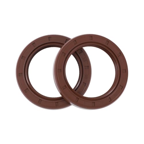 HEROFFIX Universal Oil Seal TC Seal Ring Rotary Shaft Seal 35x50x8mm High Pressure FKM Rubber Brown 2 Pcs