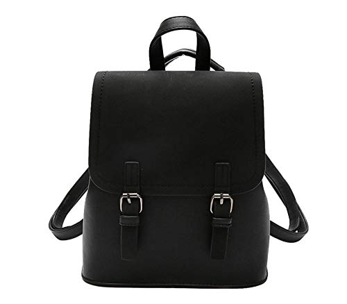 Koreanische Mode einfarbig Mädchen Rucksack Trend Wilde beiläufige Frauen einfache wasserdichte komfortable perfekte Farbpaket @Black Cover