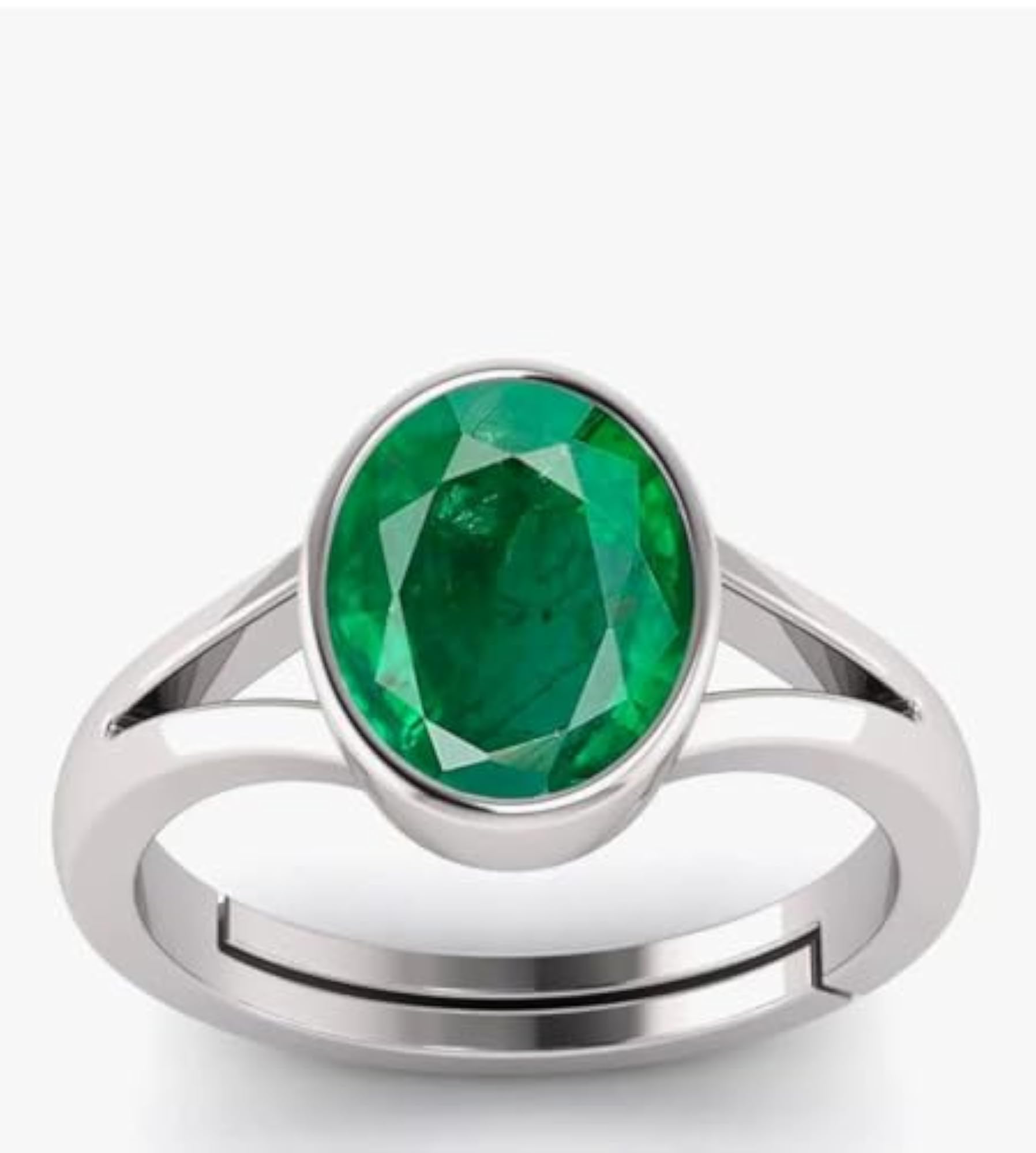 Natural Panna Astrological Ring, 8.30 Carat Certified Emerald
