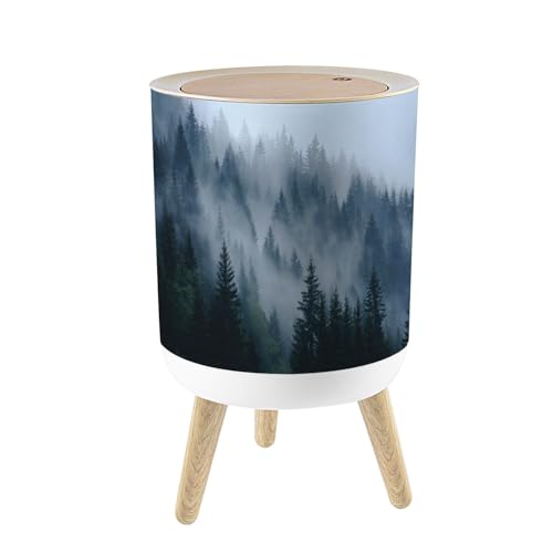 Caneca de basura pequeña con tapa 7L para baño y cocina