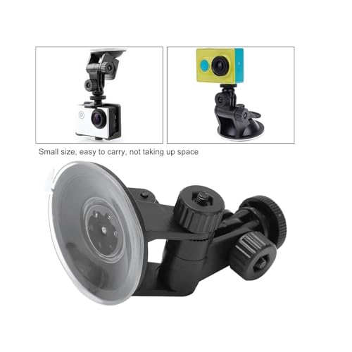Image of PHOTOMAX Solutions Car Windshield Suction Cup Mount with 1 /4 inch Tripod Screw Super Clamp for DSLR Camera (Universal Mini Camera Suction Mount)