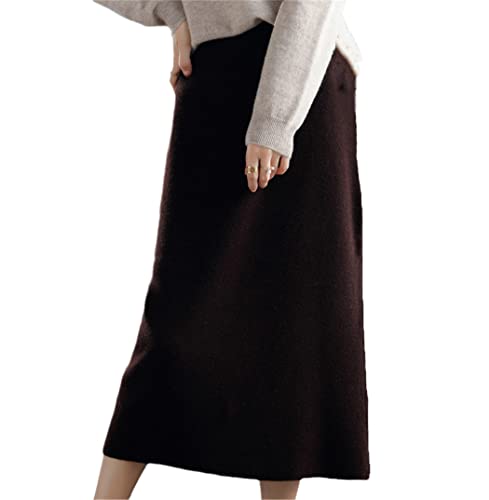 Jupe mi-longue pour femme en tricot chaud : le style idéal pour l'hiver