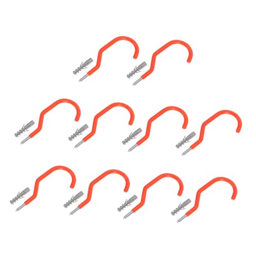 GANAZONO 10個 重厚スチール製自転車収納フック 壁掛け式 頑丈設計 長期間使用可能 省スペース収納用 バイクストレージホルダー