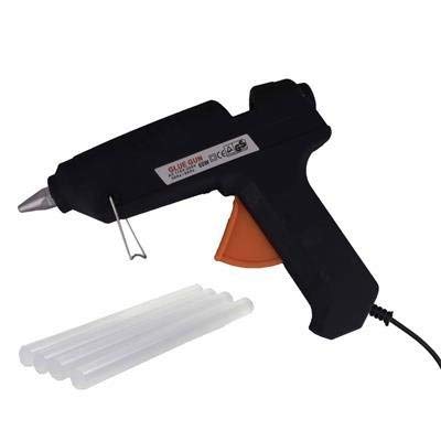 Multipurpose Black Glue Gun 60W with On/Off Button,Switch Indicator, Stand & 5 Transparent Glue Sticks (7inch) | Ideal for Professional Usage : Hot Melt Glue Gun