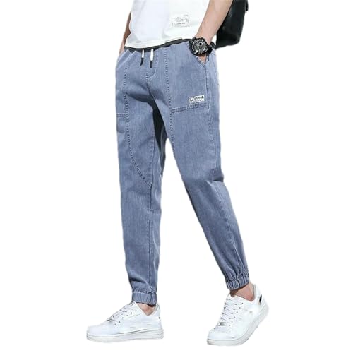 Spring Summer Men's Jeans Jogger Harem Pants Cotton Ankle Banded Pants Harajuku Beam Feet Casual Trousers Hip Hop4