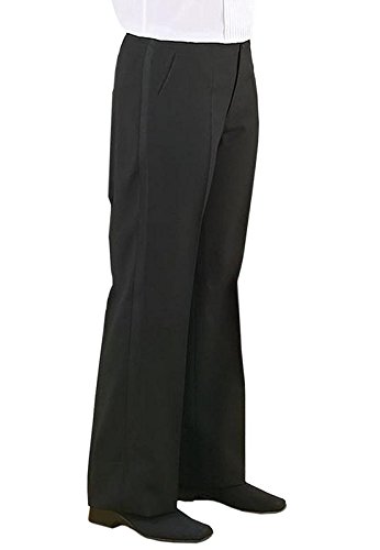 Neil Allyn Man's Flat Front, Comfort Waist, Tuxedo Pants-34 Black #TOP22
