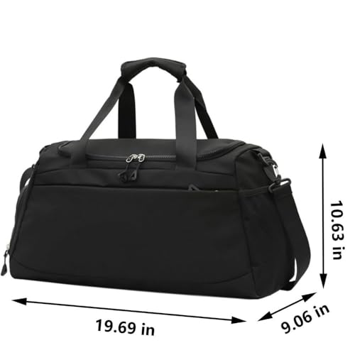 Image of CAVALO - Be Unique Travelling Bags for Luggage Muti- Pocket Sports Duffle Bags for Men and Women with Wet Pocket & Shoe Compartment Weekender Overnight Gym Bags for Women (Black)