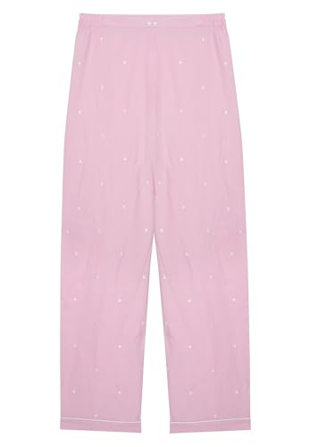 Pantalon long de pyjama femme YAMAMAY en coton fluide pour nuit
