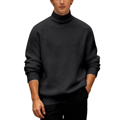 Pull en tricot épais homme col montant pour ne plus jamais subir le froid hivernal