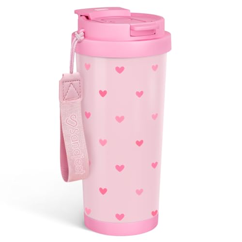 SANDJEST Heart Tumbler - Stainless Steel 2-in...