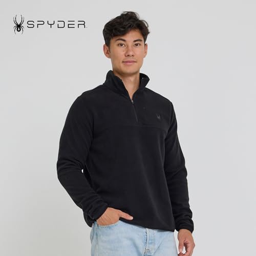 Spyder Fleece Quarter Zip Pullover Men – Polar Fleece Lightweight Athletic Sweater, Warm 1/4 Zipper Jacket, Mock Neck4