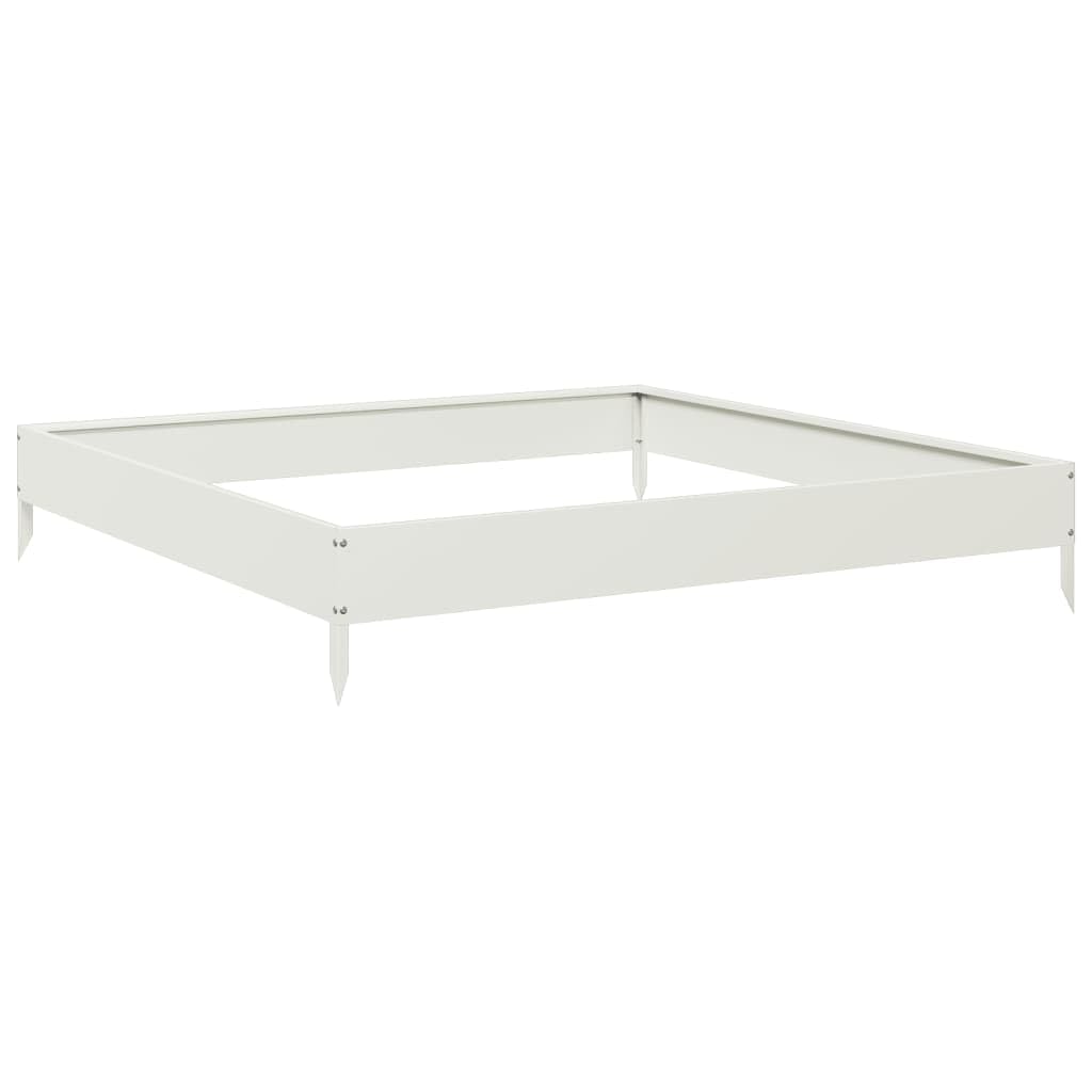 ShGaxin Arriate in Acciaio Bianco 100x100x18,5 cm, Tavolo Da Coltivo, Orto Domestico, Coltivazione Di Piante Aromatiche, Arriate Da Giardino - 851011