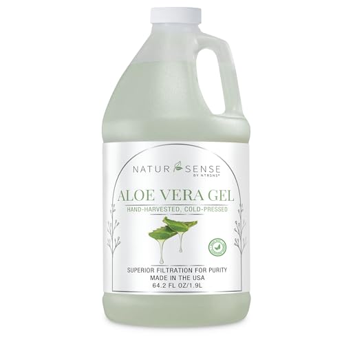 NaturSense Organic Aloe Vera Gel from 100% Pure Aloe. Great for Hair, Scalp, ...