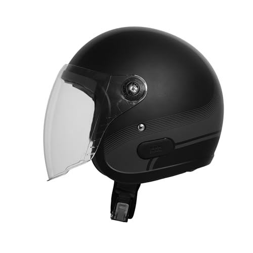 Image of ROYAL ENFIELD REDDITCH Open Face MLG 1901 | ISI Certified | Shell Construction: Built with High Impact Grade ABS | High-Strength EPS Liner | Micrometric Lock | UV-Resistant PU Paints MATT Black XL