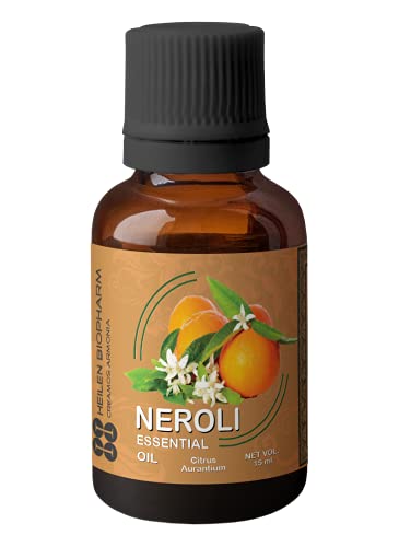Image of Heilen Biopharm Neroli Essential Oil - 15 mL Bottle Pack of 1,For Calming & Soothing Scalp & Body (Citrus aurantium)