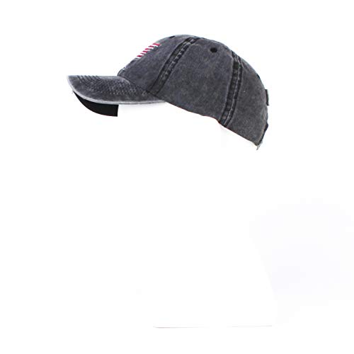 Image of LANGZHEN Unisex Baseball Cap 100% Cotton Fits Men Women Washed Denim Adjustable Dad Hat