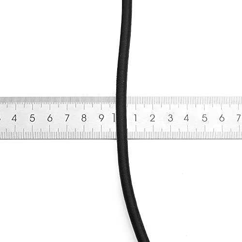 Baiann 3/16 Inch Elastic Cord Shock Marine Grade Black 30Ft Bungee Stretch For Diy Projects, Tie Downs - Uv And Weather Resistant Elastic Cord, Long-Lasting Stretch Round Elastic String #TOP3