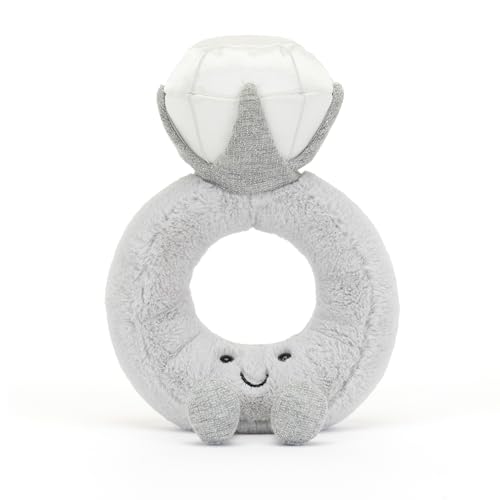 Jellycat Amuseables Diamond Ring Stuffed Toy, 8 inches - Wedding Ring Plush - Engagement and Wedding Gift - Image 5
