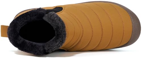 Image of Eagsouni Womens Mens Snow Boots Winter Slip On Shoes | Unisex Warm Fur Lined Slip-On House Shoes,Rubber Sole,Anti Slip,Water Resistant,Comfortable,Indoor Outdoor Daily Walking