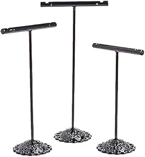 3 Pcs Jewelry Stand T Bar Iron Earring Displays Sets Necklace Stand for Bracelets Rings Watches Display