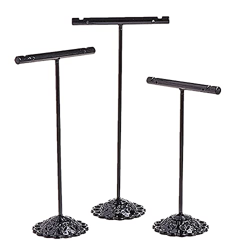 3 Pcs Jewelry Stand T Bar Iron Earring Displays Sets Necklace Stand for Bracelets Rings Watches Display