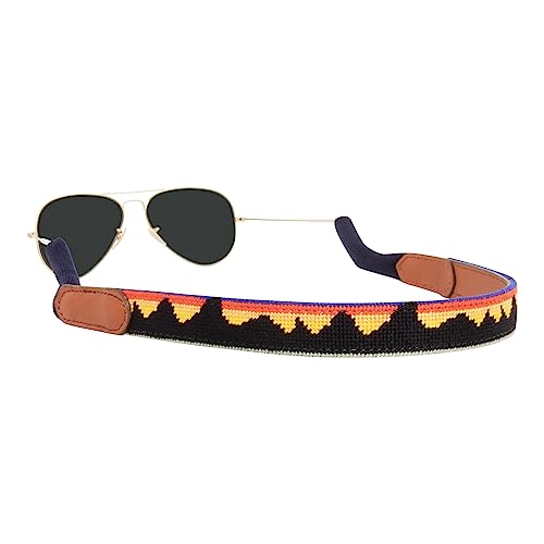 Image of Leather Hand-Stitched Needlepoint Sunglass Strap Retainer
