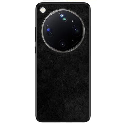 Image of for Oppo Find X9 Ultra 5G Case Retro Leather Coated PC + TPU Phone Cover - Black