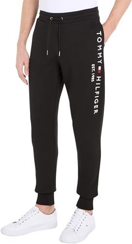 Tommy Hilfiger Herren Jogginghose Sweatpants, Schwarz (Black), M