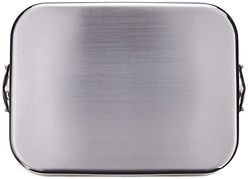 Mauviel Made In France M'Cook 5 Ply Stainless Steel 15.7 by 11.8-Inch Rectangular Roasting Pan and Rack with Cast Stainless Steel Handles