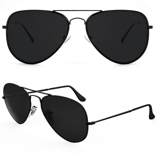 MAXJULI Polarized Aviator Sunglasses for Big Heads Men Women 8123