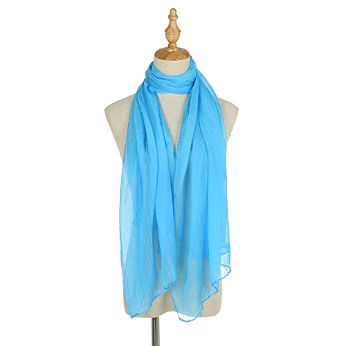 YOLAI Cotton Silk Scarf Elegant Soft Wraps Color Shade Scarves For Women Chiffon Scarf Sheer Wrap For Women3