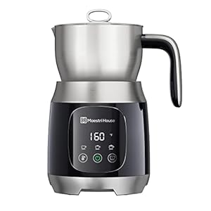 Maestri House Milk Frother, 21OZ Variable Temp and Froth Thickness Milk Frother and Steamer, Smart Touch Control Milk Warmer, Dishwasher Safe, Memory Function for Latte Cappuccino Hot Chocolate