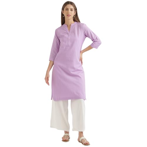 Image of SAADAA Palazzo Pants for Women Half-Elasticated Waistband | Palazzo for Women in Soft Viscose Fabric | Regular Fit with Mid Rise Waist & Deep Pockets | Versatile for Formal & Casual Wear